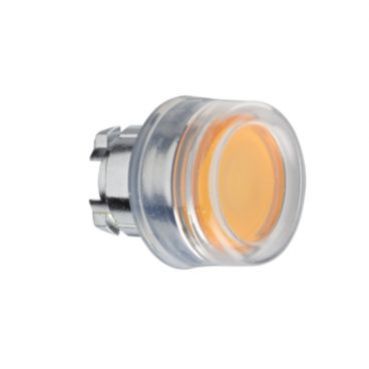 Harmony XB4 Przycisk płaski z samopowrotem LED okapturzona pomarańczowa metalowa ZB4BW553 SCHNEIDER (ZB4BW553)