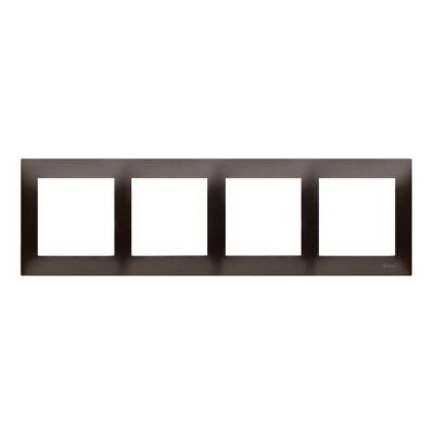 Simon 54 Premium Ramka 4-krotna PREMIUM IP20 / IP44 brąz mat DR4/46 KONTAKT (DR4/46)