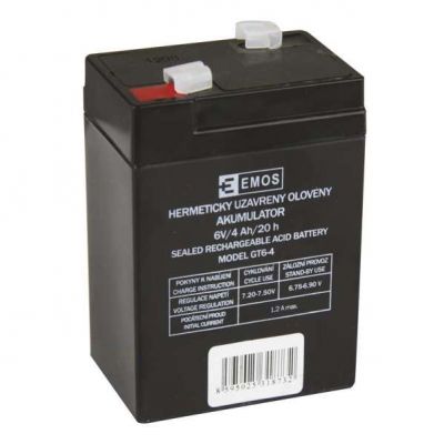 Akumulator AGM 6V 4Ah F4,7 do P2301, P2304, P2305, P2308 B9641 EMOS (B9641)