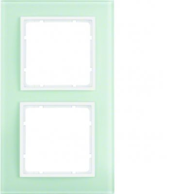 BERKER B.7 Ramka podwójna szkło białe/biała mat 10126909 HAGER (10126909)