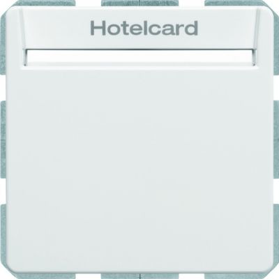 BERKER Q.x Łącznik przekaźnikowy na kartę hotelową, biały, aksamit 16406099 (16406099)