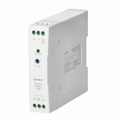 Zasilacz przemysłowy na szynę DIN, 24VDC 0,42A 10W, obudowa z tworzywa sztucznego OR-PSU-1660 ORNO (OR-PSU-1660)