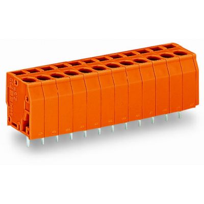 Listwa zaciskowa do płytek drukowanych 2-biegunowa pomarańczowa raster 5,08mm 739-152 /100szt./ WAGO (739-152)