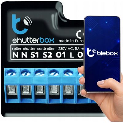 Sterownik do rolet shutterBox bezprzewodowy V2 230V Wi-Fi BLEBOX+ (shutterBox)