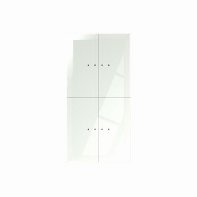 F&F dotykowy panel szklany podwójny 4 pól dotykowych biały GP-22-W (GP-22-W)