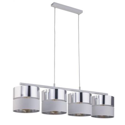 Tk Lighting lampa wisząca Hilton silver 4xE27 max 60W biała/srebrna (4177)