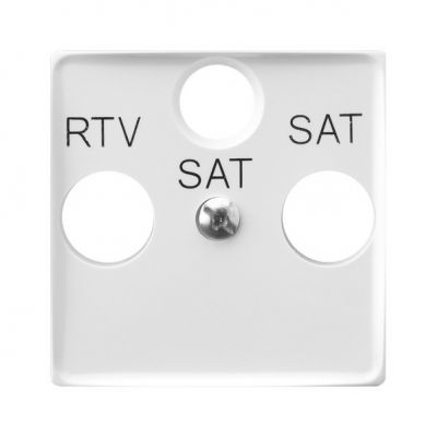 Pokrywa gniazda RTV-SAT z dwoma wyjściami SAT - kolor biały (PGPA-U2S/00)