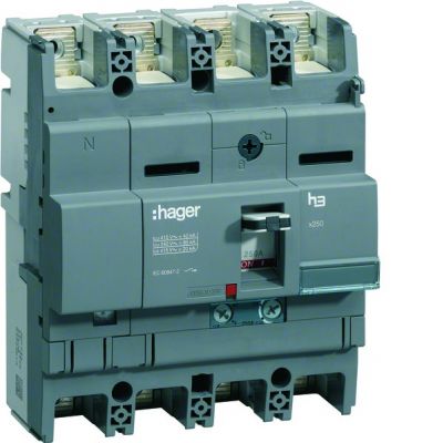 HAGER Wyłącznik mocy x250 4P 40kA 200A TM HNB201H (HNB201H)