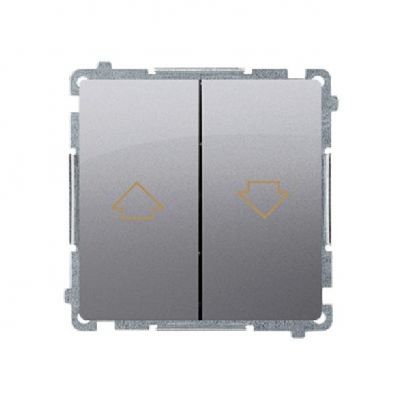 Simon Basic Przycisk roletowy 10A 250V zaciski śrubowe stal inox BMZ1.01/21 KONTAKT (BMZ1.01/21)