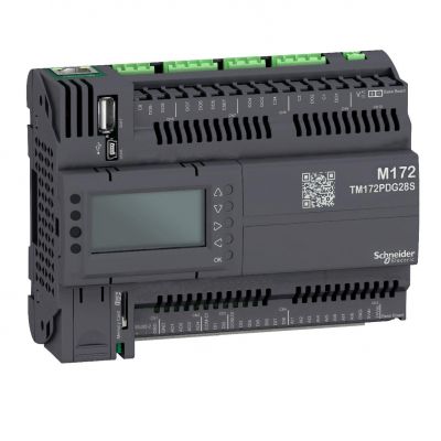 Sterownik PLC HVAC M172 8xDI 8xAI 8xDO 4xAO 2xModbus SL CANModbus TCP BACNet wyś TM172PDG28S SCHNEIDER (TM172PDG28S)