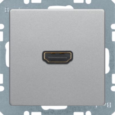 BERKER Q.x Gniazdo HDMI z przyłączem 90st aluminium aksamit lakierowana 3315436084 (3315436084)