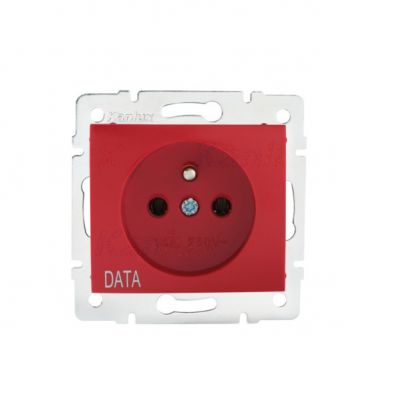 DOMO Gniazdo pojedyncze (DATA) śrubowe 16A 250V czerwony 011252134 24736 KANLUX (24736)