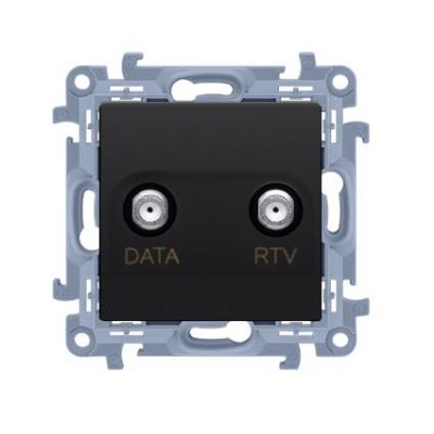 Simon 10 Gniazdo antenowe końcowe RTV-DATA  1x wejście: 5÷1000 MHz czarny CAD1.01/49 (CAD1.01/49)