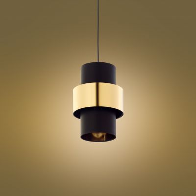 TK Lighting lampa wisząca Calisto 1xE27 max 60W czarna/złota (4377)