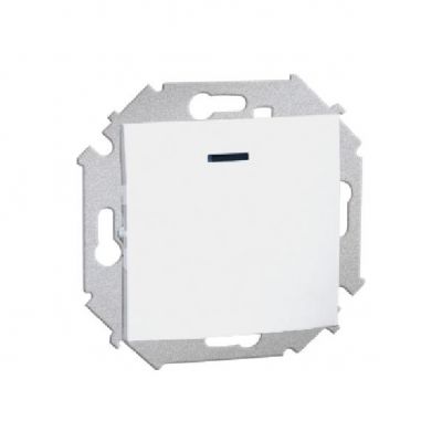 Simon 15 Przycisk pojedynczy zwierny bez piktogramu z podświetleniem 10A 250V zaciski śrubowe biały  produkt wycofany 1591160-030 KONTAKT (1591160-030)