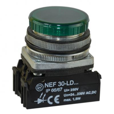 Lampka NEF30Lp/12V/W3 zielona (W0-L-NEF30LP/12V/W3 Z)