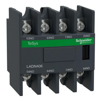 Blok styków pomocniczych wyprzedzających LC1 4NO zaciski śrubowe LADN406 SCHNEIDER (LADN406)