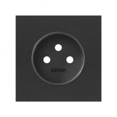 Simon 100 Panel 1-krotny: 1 gniazdo zasilające czarny mat 10020120-238 (10020120-238)