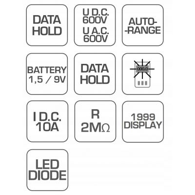 Cyfrowy miernik uniwersalny HT1E602 Hoegert Technik (HT1E602)