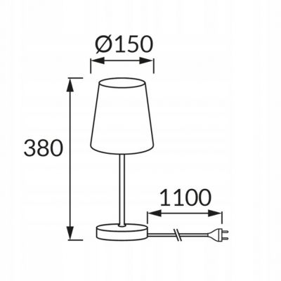 Czarna lampka nocna glamour na stolik E14 FATIMA 04830 IDEUS (04830)