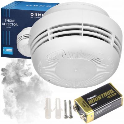 Bateryjny czujnik dymu bateria 9V żywotność 10 lat ORNO (OR-DC-634)