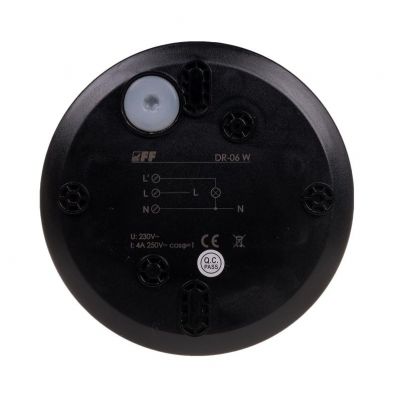 Sufitowy czujnik ruchu czarny DR-06B F&F (DR-06B)