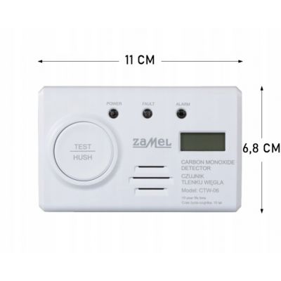 Czujnik tlenku węgla z wbudowaną baterią typ: CTW-06 ZAMEL (GAR10000068-WPL)