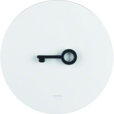BERKER R.1/R.3 Klawisz z soczewką i wypukłym symbolem drzwi biały 16512069 (16512069)