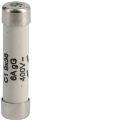 Wkładka bezpiecznikowa cylindryczna C1 9x36mm gG 6A 400VAC L936C1-06 HAGER (L936C1-06)