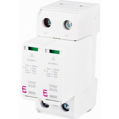 Ogranicznik przepięć T2 (C) - do systemów PV ETITEC M T2 PV 600/20 002440620 ETI (002440620)