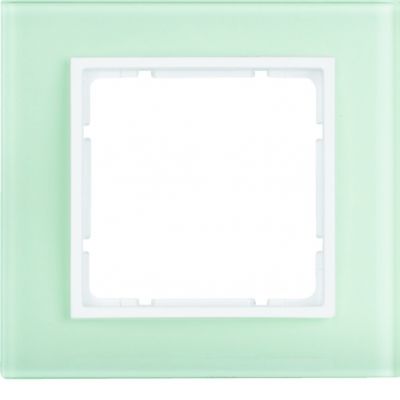 BERKER B.7 Ramka pojedyncza szkło białe/biała mat 10116909 HAGER (10116909)