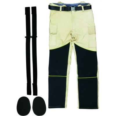 Spodnie ochronne przed łukiem, rozmiar 46, w zestawie nakolanniki i szelki, pasek z regulacją (785779)