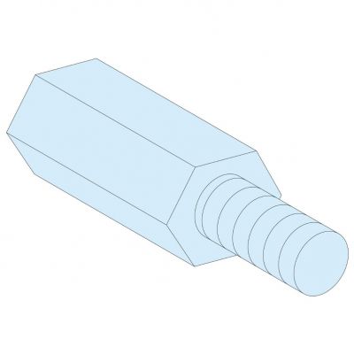 Rozdzielnice PrismaSet przekładki sześciokątne M6 4 sztuk 25mm SCHNEIDER (LVS03198)