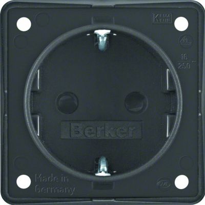BERKER Integro Flow Gniazdo SCHUKO z podwyższoną ochroną styków antracyt 947792505 (947792505)