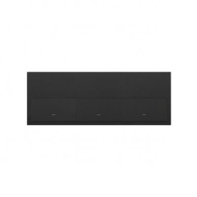 Simon 100 Panel 3-krotny: 3 klawisze czarny mat 10020301-238 (10020301-238)