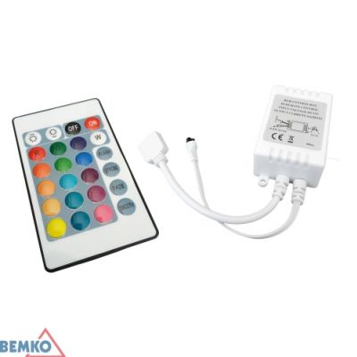 STEROWNIK LED IR 72W Z PILOTEM 24 PRZYCISKI RGB (B44-IR-SRP-072-24-RGB)