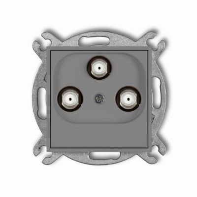 KARLIK ICON Gniazdo antenowe multimedialne 3F DATA (Vectra) szary mat 27IGMV (27IGMV)