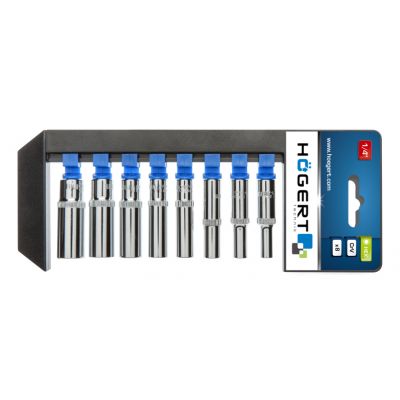 Zestaw nasadek długich 1/4'' 8 szt. HT1A886 HOEGERT (HT1A886)