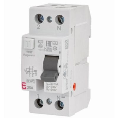 Wyłącznik różnicowoprądowy EFI-P2 A 63/0.3 1P+N  63A 300mA Typ A 002061133 ETI (002061133)