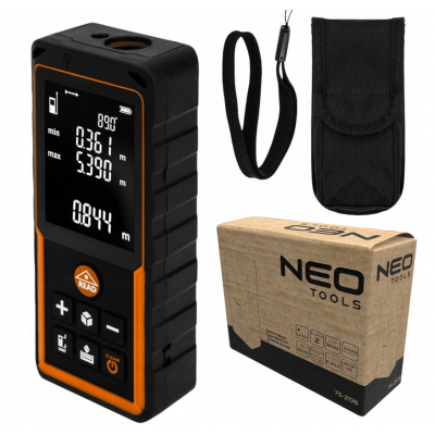 Dalmierz laserowy cyfrowy miernik odległości zasięg 100m IP54 75-207 NEO  GTX (75-207)