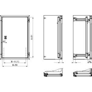 Spacial Drzwi wewnętrzne do S3D CRN S3X 700x 500mm NSYPIN75 SCHNEIDER (NSYPIN75)