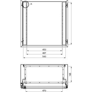 Spacial Rama stała rack 19'' 17U do S3D 800x 600x 400mm NSYVDM17UF SCHNEIDER (NSYVDM17UF)