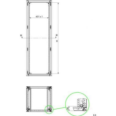 Spacial Profile rackowe 19&quot; do SF SM 24U 1200mm NSYRCK24 SCHNEIDER (NSYRCK24)