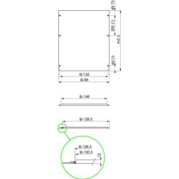 Spacial Płyta maskująca do ramy modułowej SF,SM uchylna 200x 800mm NSYMPCH208 SCHNEIDER (NSYMPCH208)