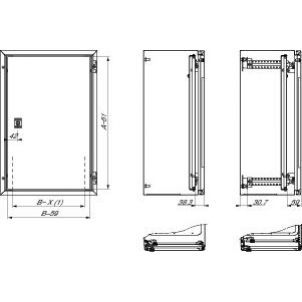 Spacial Drzwi wewnętrzne do S3D CRN S3X 700x 500mm NSYPIN75 SCHNEIDER (NSYPIN75)