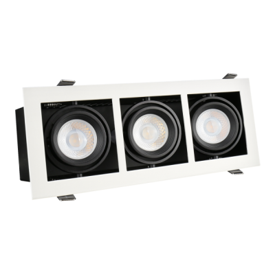 Modern Day Mini GU10 x3 250V IP20 biały środek czarny Spectrum (SLIP002013)