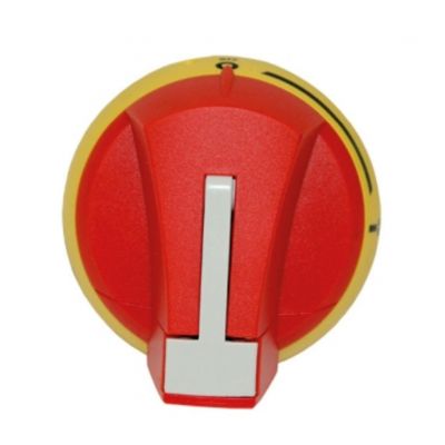 Rączka drzwiowa czołowa i boczna prawa żółto-czerwona CLBS-EH125/01YR 004661420 ETI (004661420)