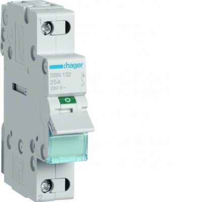 HAGER Modułowy rozłącznik izolacyjny 1P 32A 230VAC SBN132 (SBN132)