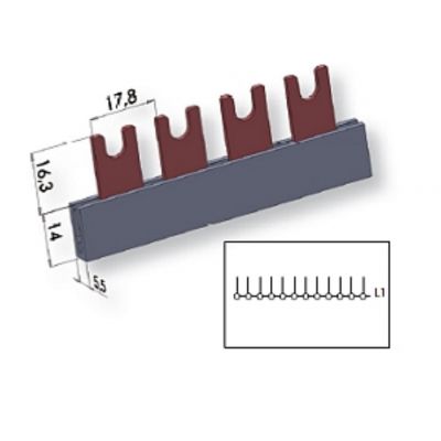 Izolowana szyna zbiorcza IZ10/1F/12 002921143 ETI (002921143)