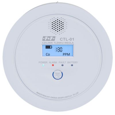 Detektor czujnik tlenku węgla czadu CTL-01 F&F (CTL-01)